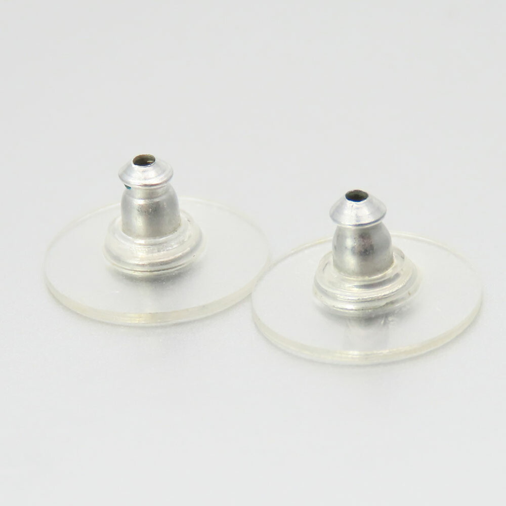 CHANEL Authentic White Logo Earrings - Picture 9 of 11